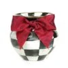 MacKenzie-Childs Courtly Check Enamel Vase - Red Bow