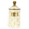 MacKenzie-Childs Parchment Check Enamel Canister - Large