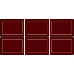 Pimpernel Classic Burgundy Placemats Set Of 6