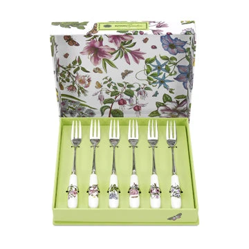 Portmeirion Botanic Garden Pastry Fork Set Of 6 1 Portmeirion Botanic Garden Pastry Fork Set Of 6