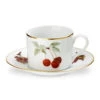 Royal Worcester Evesham Gold Palladian Tea Cup & Saucer Set Of 4