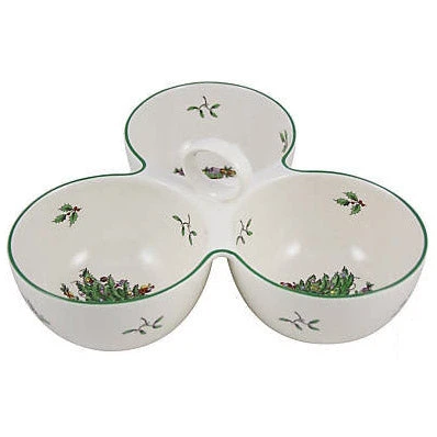 Spode Christmas Tree 3 Part Server With Handle 1 Spode Christmas Tree 3 Part Server With Handle