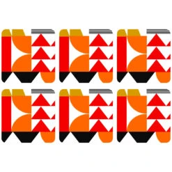 Pimpernel Go Bold Coasters Set Of 6